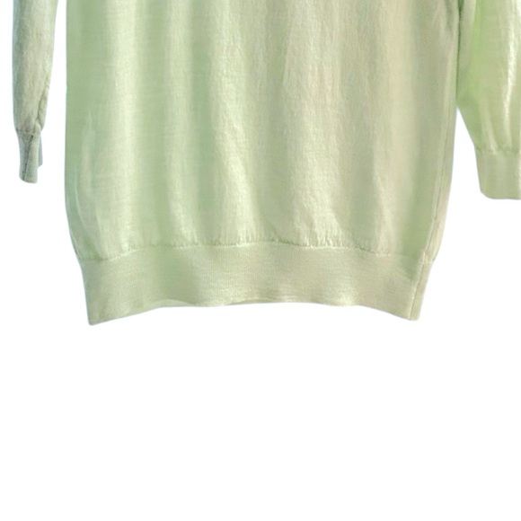 JCrew- 100% Merino Wool 3/4” Sleeve Crew Neck Sweater - Picture 5 of 7